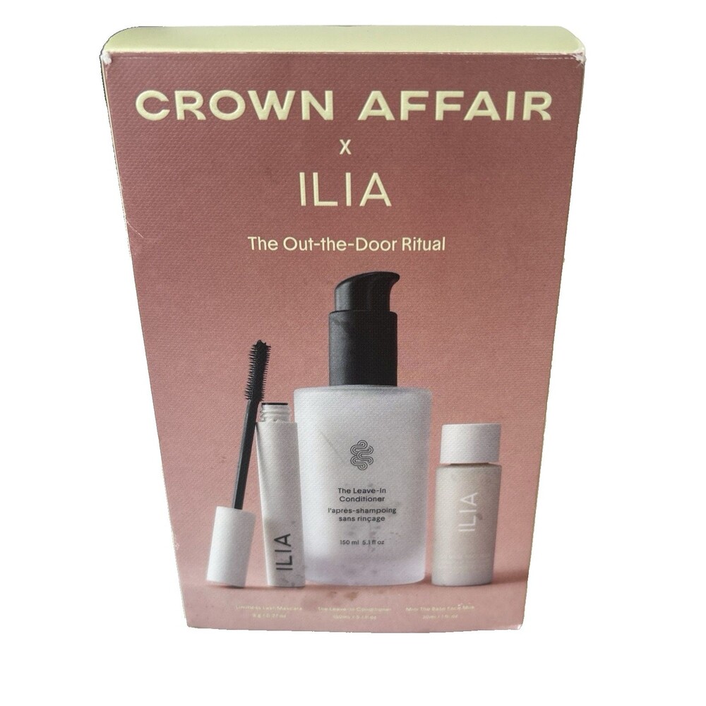 Crown Affair x ILIA The Out-the-Door Ritual Set Make Up & Hair Gift Set NEW